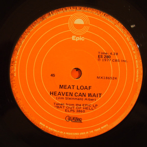 Meat Loaf : Bat Out Of Hell (7", Single)