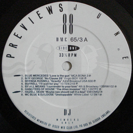 Various : June 88 Previews (LP, Comp)