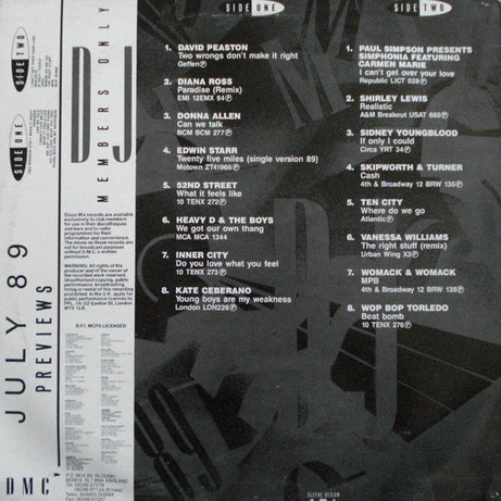 Various : July 89 - Previews (LP, Comp)