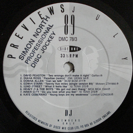 Various : July 89 - Previews (LP, Comp)