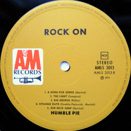 Humble Pie : Rock On (LP, Album)
