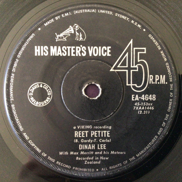 Dinah Lee With Max Merritt And The Meteors : Reet Petite / Do The Blue Beat ( The Jamaica Ska ) (7", Single)