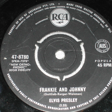 Elvis Presley : Frankie And Johnny / Please Don't Stop Loving Me (7", Single)