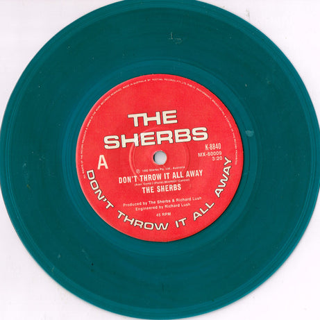 The Sherbs : Don't Throw It All Away (7", Single, Ltd, Blu)