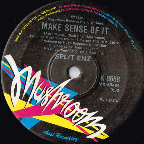 Split Enz : Dirty Creature (7", Single, Pap)