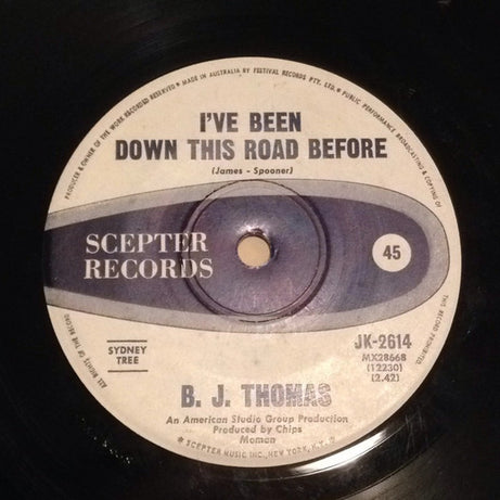 B.J. Thomas : Hooked On A Feeling (7", Single)