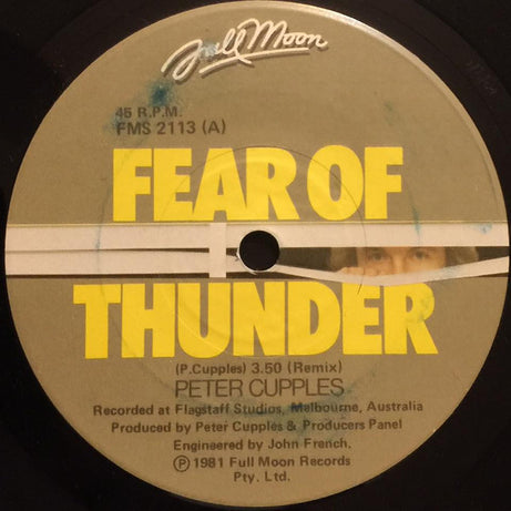 Peter Cupples : Fear Of Thunder (7", Single)