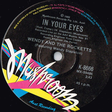 Wendy & The Rocketts : Your Place Or Mine (7", Single)