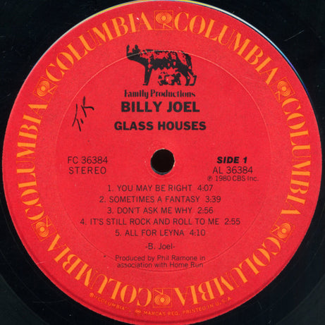 Billy Joel : Glass Houses (LP, Album, Ter)
