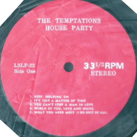 The Temptations : House Party (LP, Album, Unofficial)