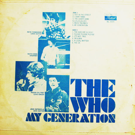 The Who : My Generation (LP, Album, Mono)