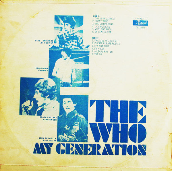 The Who : My Generation (LP, Album, Mono)