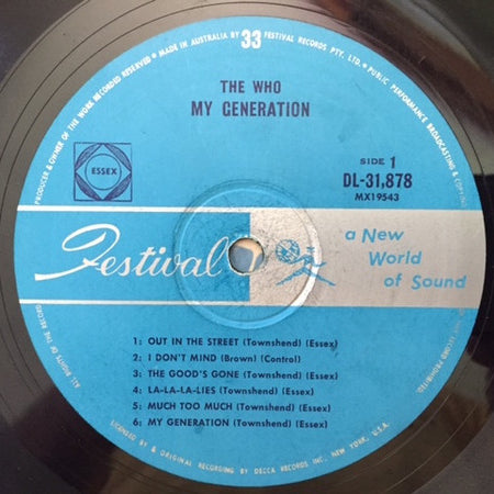 The Who : My Generation (LP, Album, Mono)