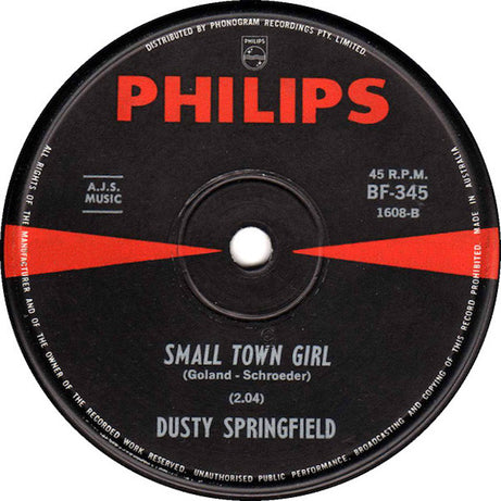 Dusty Springfield : What's It Gonna Be (7", Single, Mono)