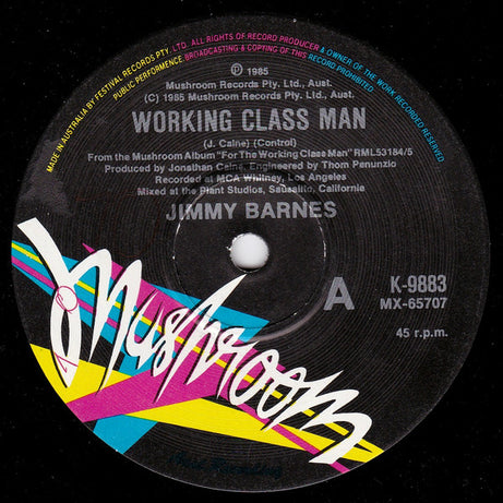 Jimmy Barnes : Working Class Man (7", Single)