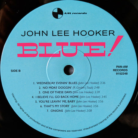 John Lee Hooker : Blue! (LP, Album, Ltd, RE, 180)