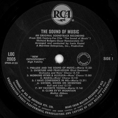 Rodgers & Hammerstein : The Sound Of Music (LP, Album, Mono)