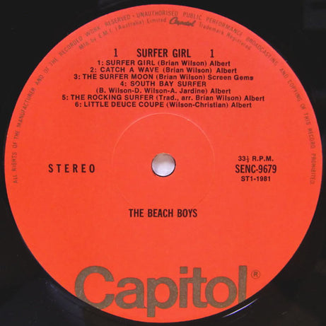 The Beach Boys : Surfer Girl (LP, Album, RE)