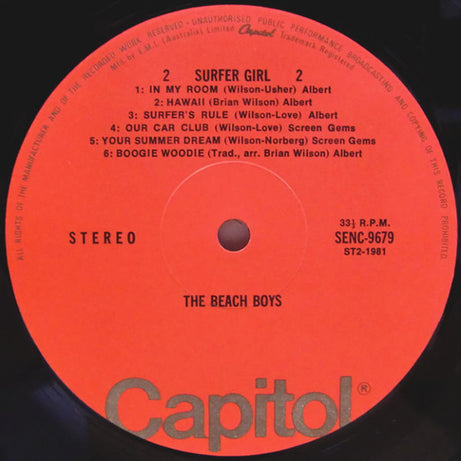 The Beach Boys : Surfer Girl (LP, Album, RE)