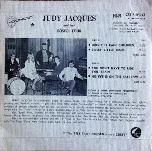 Judy Jacques And Her Gospel Four : Ashore (7", EP)