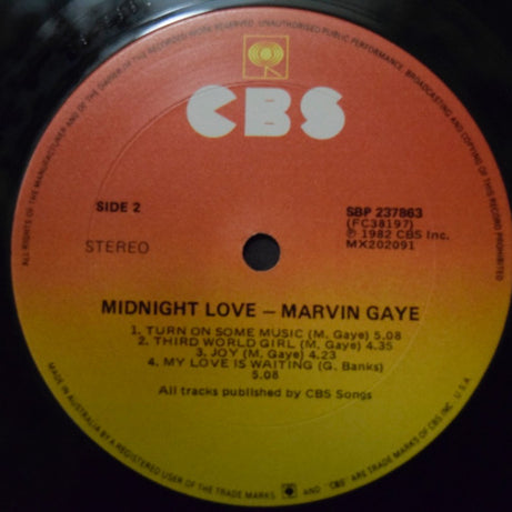 Marvin Gaye : Midnight Love (LP, Album)