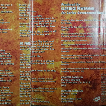 Roxette : Tourism (Cass, Album)