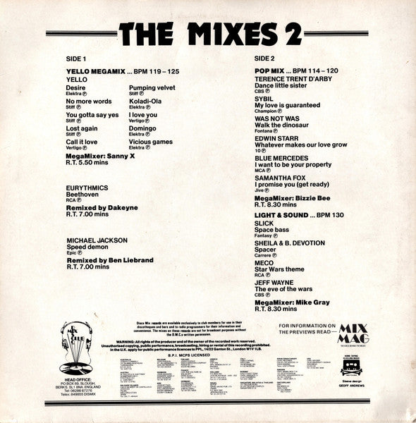 Various : November 87 Mixes 2 (12", P/Mixed)