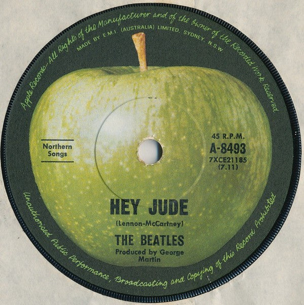 The Beatles : Hey Jude (7", Single, RE)