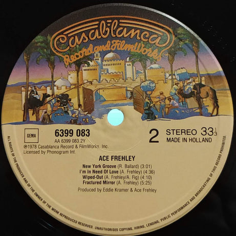 Kiss, Ace Frehley : Ace Frehley (LP, Album, RE)