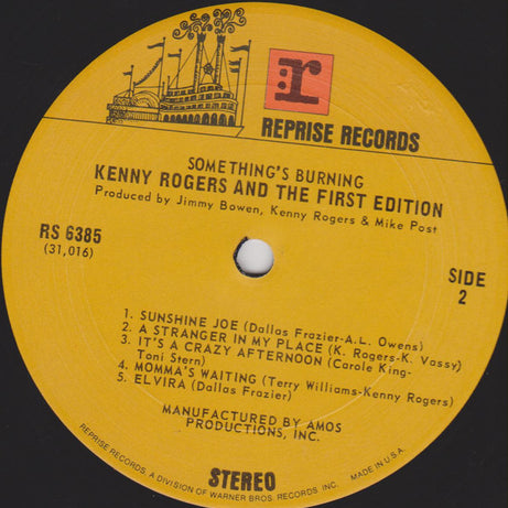 Kenny Rogers And The First Edition* : Something's Burning (LP, Album, RP, San)