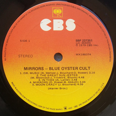Blue Öyster Cult : Mirrors (LP, Album)