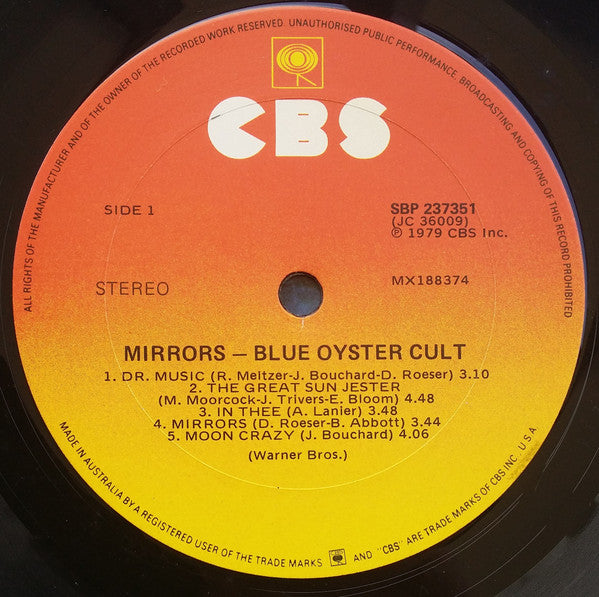 Blue Öyster Cult : Mirrors (LP, Album)