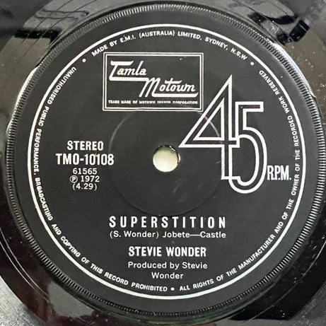 Stevie Wonder : Superstition (7", Single)