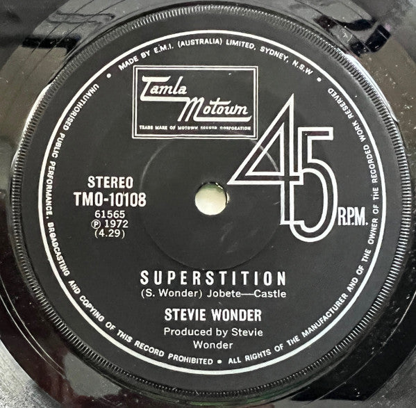 Stevie Wonder : Superstition (7", Single)