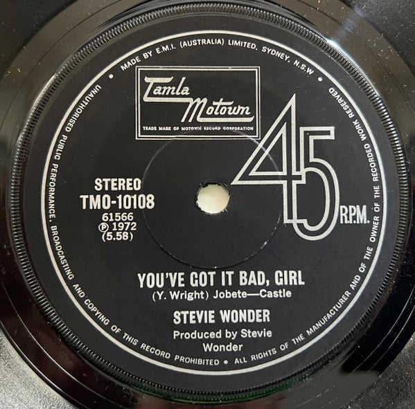 Stevie Wonder : Superstition (7", Single)