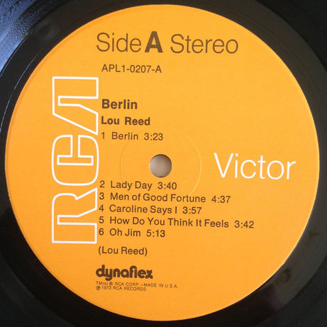 Lou Reed : Berlin (LP, Album, Hol)