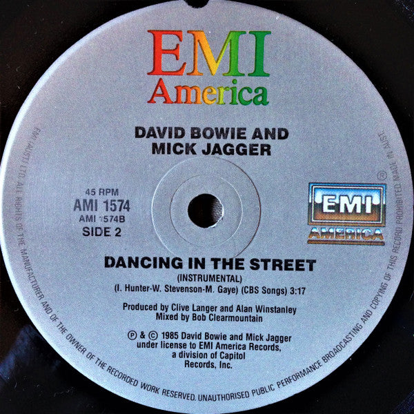 David Bowie And Mick Jagger : Dancing In The Street (7", Single)