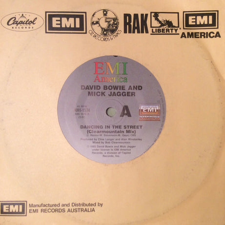 David Bowie And Mick Jagger : Dancing In The Street (7", Single)