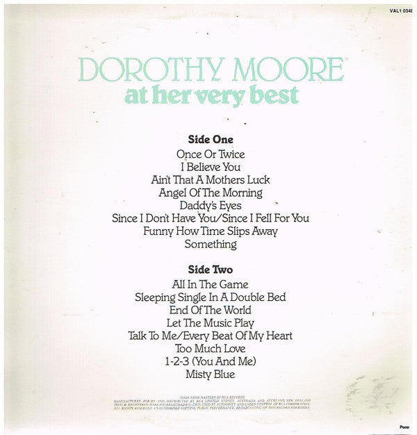 Dorothy Moore : At Her Very Best (LP, Comp)