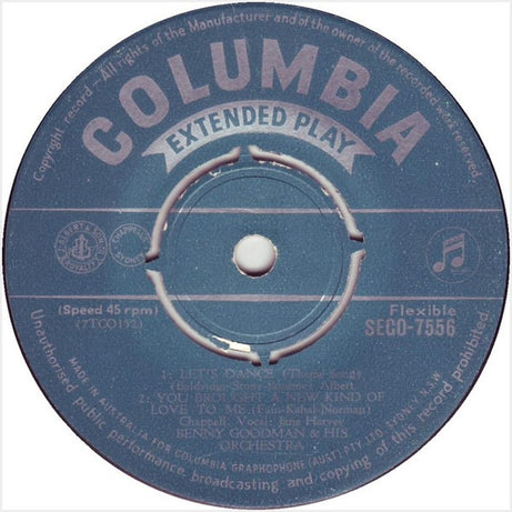 Benny Goodman And His Orchestra : Let's Dance (Theme Song) (7", EP)