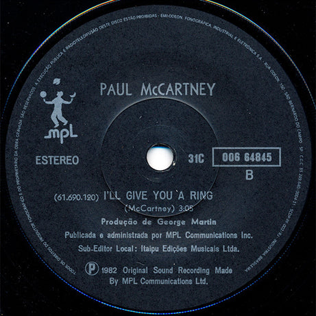 Paul McCartney : Take It Away (7", Single)