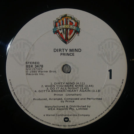 Prince : Dirty Mind (LP, Album, RP)