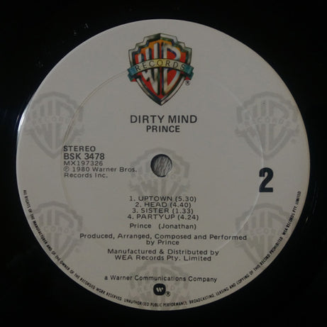 Prince : Dirty Mind (LP, Album, RP)