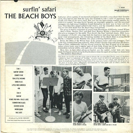 The Beach Boys : Surfin' Safari (LP, Album, Mono)