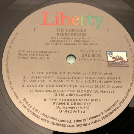 Kenny Rogers : The Gambler (LP, Album, RE)