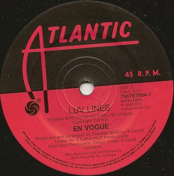 En Vogue : Hold On (7", Single)
