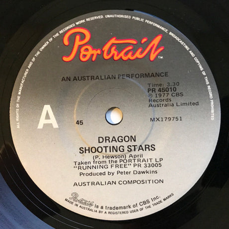 Dragon (5) : Shooting Stars (7", Single)