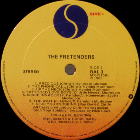 The Pretenders : Pretenders (LP, Album)