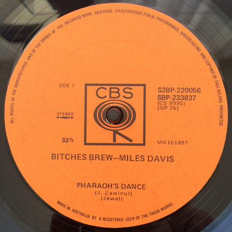 Miles Davis : Bitches Brew (2xLP, Album, Gat)