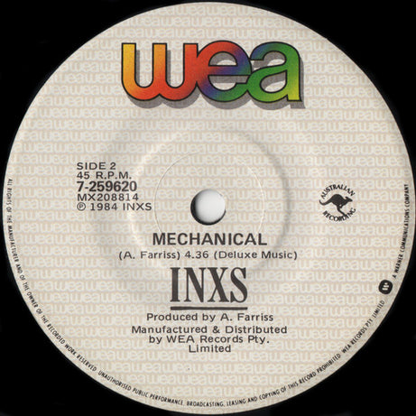 INXS : I Send A Message (7", Single, Fli)